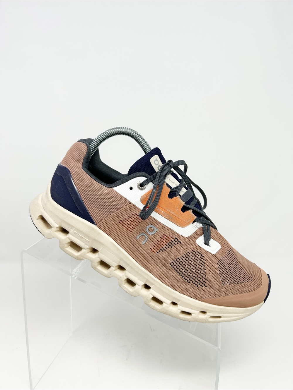 On Running Cloudstratus 2 Road Running Shoes Cork Fawn Navy Orange Size 9